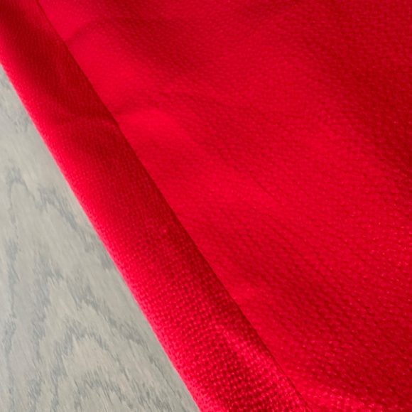 ML Monique Lhuillier One Shoulder Satin Gown Red Maxi Dress Long Sleeve - Size 2 - Picture 11 of 13